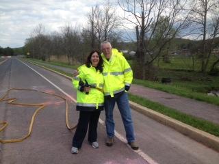 Firefighters Marlene Taylor and Steve Walters.  5.14.14